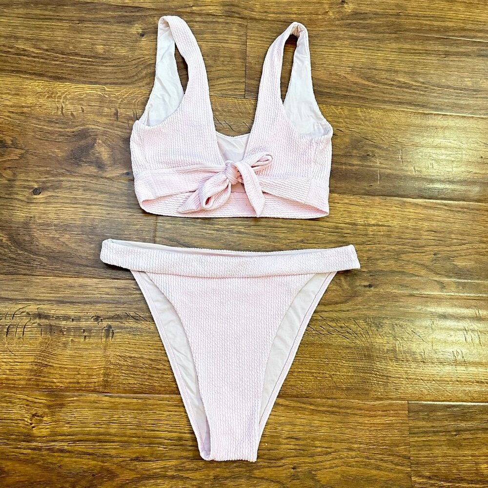 Monday Swimwear ribbed bikini set L